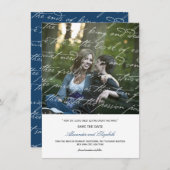 Hoe hou ik van het poëzie Romantic  script Save The Date (Voorkant / Achterkant)