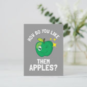 Hoe hou je van hun appels? briefkaart (Staand voorkant)