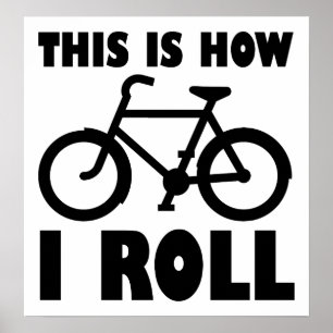 Hoe ik fiets Grappige Poster