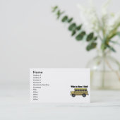 Hoe ik kan draaien (schoolbus) visitekaartje (Staand voorkant)