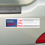 Hoe? Ik krijg deze Mark van RoseWrites Bumpersticker (Op auto)
