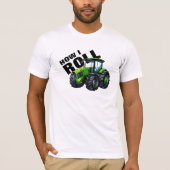 "Hoe ik loop" met de Green Boerderij Tractor T-shirt (Voorkant)