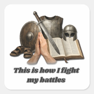 Hoe ik mijn gevechten voer vierkante sticker