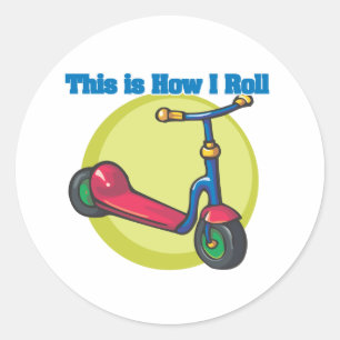 Hoe ik rol (Scooter) Ronde Sticker