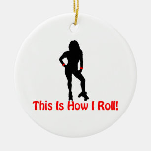 Hoe ik Roll Roller Derby Girl Keramisch Ornament