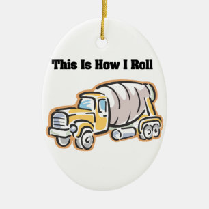 Hoe ik rolt (Cement Truck) Keramisch Ornament
