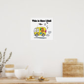 Hoe ik rolt (Hippie Van) Poster (Keuken)