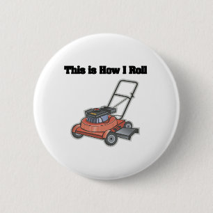 Hoe ik rolt (Lawn Mover) Ronde Button 5,7 Cm