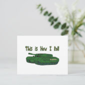 Hoe ik rolt (militaire tank) briefkaart (Staand voorkant)