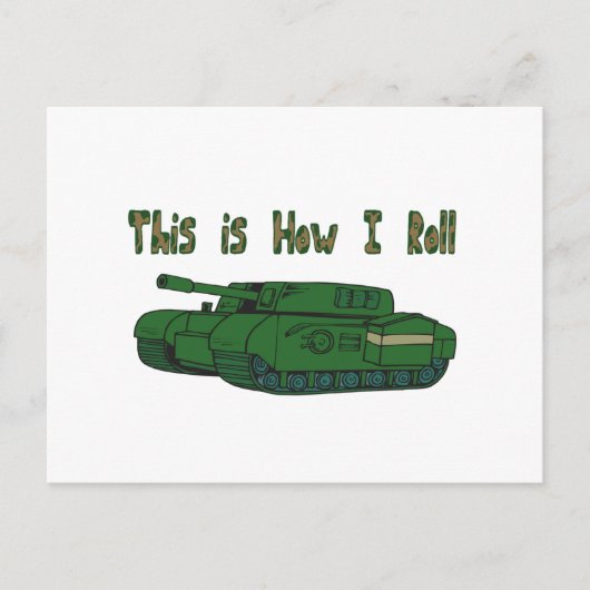 Hoe ik rolt (militaire tank) briefkaart (Voorkant)
