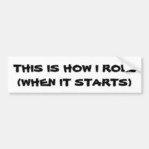 Hoe ik (wil) Roll Bumpersticker