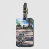 Hoe is het met bagage? Grote gehoornde uil Bagagelabel (Voorkant (verticaal))