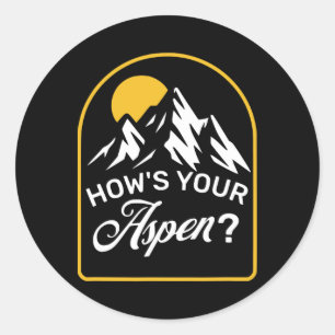 Hoe is je Aspen Grappige Aspen Colorado Ski Skien  Ronde Sticker