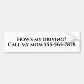 Hoe is mijn rijvaardigheid mijn mama papa Aangepas Bumpersticker (Voorkant)