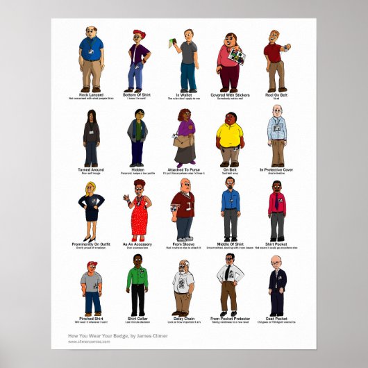 Hoe je je badge Poster Draag (Voorkant)