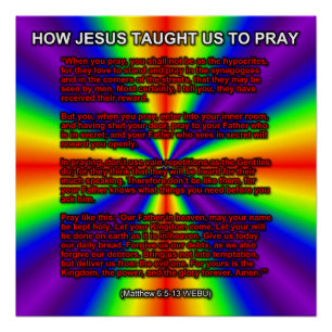 Hoe Jezus ons leerde bidden Perfect Poster