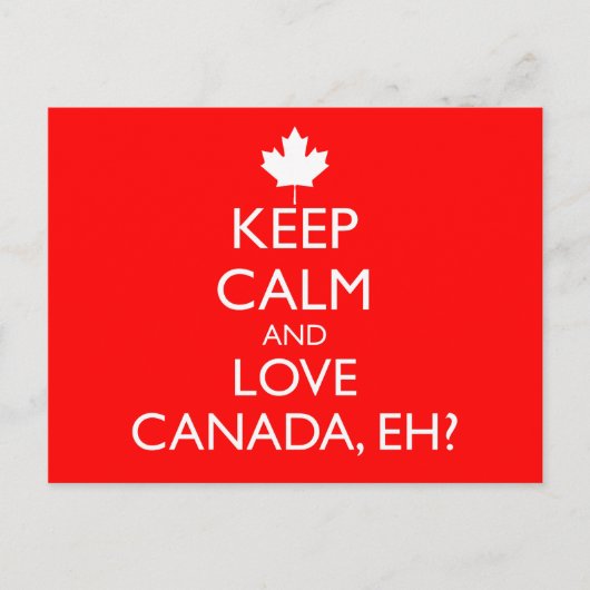 HOE KALM EN LIEFT CANADA? BRIEFKAART (Voorkant)