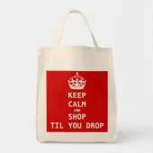 HOE KALM EN SHOP TIL U DROP TOTE BAG (Voorkant)