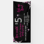 Hoe kan $5 juwelen je leven veranderen? Vraag me h Spandoek (Verticaal)