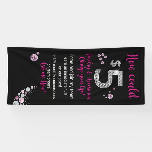 Hoe kan $5 juwelen je levensbanner veranderen? spandoek (Horizontaal)