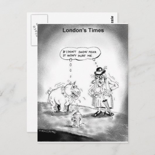 Hoe kan het een grote hond schimmeltje zijn, Carto Briefkaart (Voorkant / Achterkant)