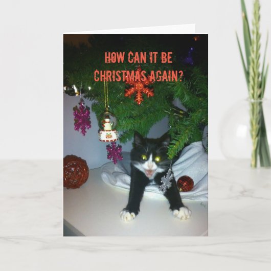 Hoe kan het weer een kerstkaart zijn? feestdagen kaart (Voorkant)