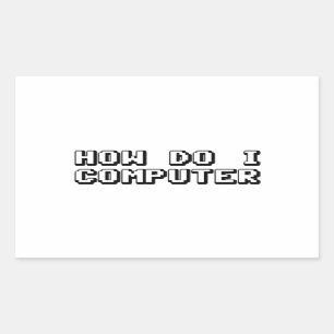 Hoe kan ik computers rechthoekige sticker