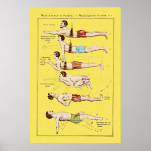 Hoe kan ik de  Franse zwemschool zwemmen? Poster