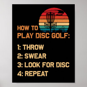 Hoe kan ik de Golf-schijf Golf-golfspeler afspelen Poster