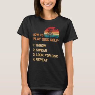 Hoe kan ik de Golf-schijf Golf-golfspeler afspelen T-shirt