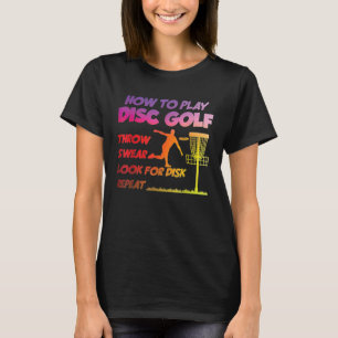 Hoe kan ik de schijfGolf-schijf Golf Golfing Playe T-shirt