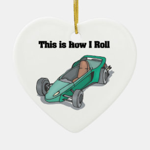 Hoe kan ik draaien (Go Cart) Keramisch Ornament