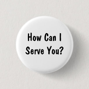 Hoe kan ik u van dienst zijn? ronde button 3,2 cm