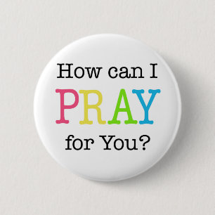 Hoe kan ik voor je PRAY? Pastelkleuren Ronde Button 5,7 Cm