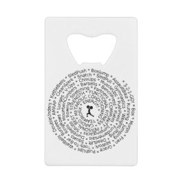 HOE KAN JE ERAAN WERKEN - Op maat gemaakt ontwerp Kredietkaart Flessenopener