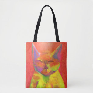 Hoe kan je me dienen? Cat Art Draagtas