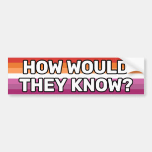 Hoe kennen ze de witte Lesbische vlag (2018)? Bumpersticker