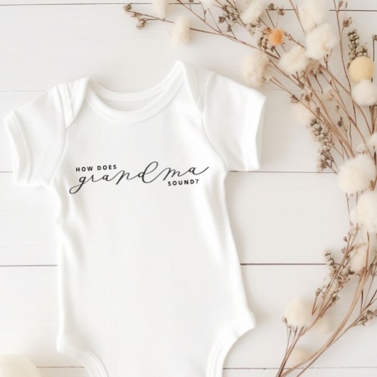 Hoe klinkt oma Baby aankondigingsgeschenk Romper