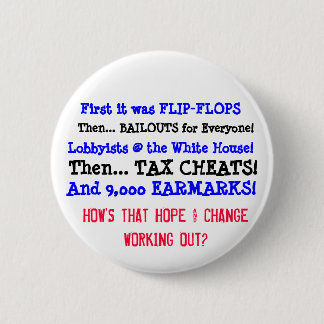 Hoe komen die HOPE en CHANGE eruit? Ronde Button 5,7 Cm