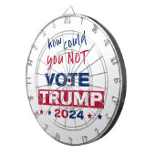 Hoe kon je niet stemmen TRUMP 2024 Dartbord (Voorkant Rechts)