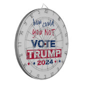 Hoe kon je niet stemmen TRUMP 2024 Dartbord (Voorkant Links)