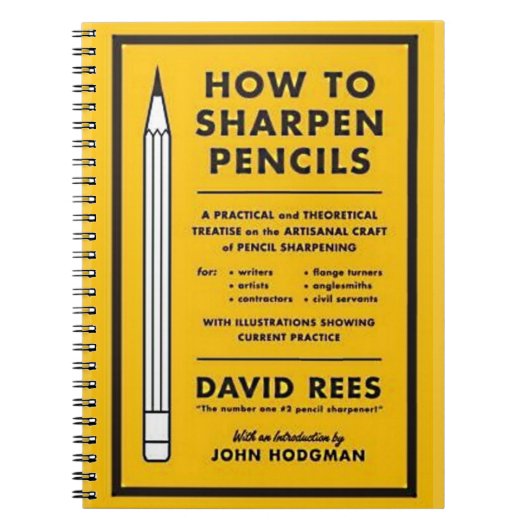 hoe kunnen potloden worden aangescherpt notitieboek (Voorkant)
