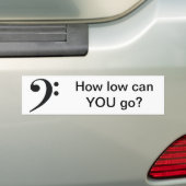 Hoe laag kun je naar de bumpersticker gaan? (Op auto)