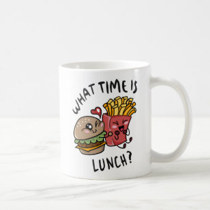Hoe laat is de lunch koffiemok