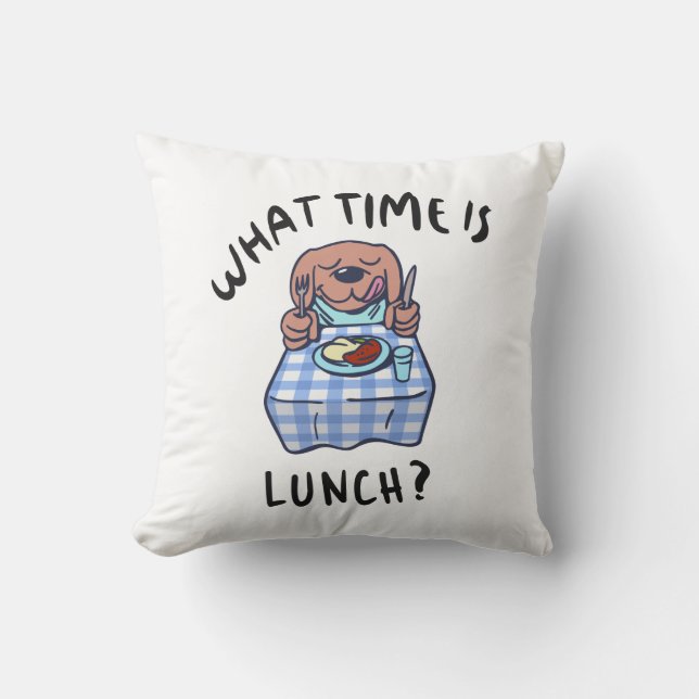 Hoe laat is de lunch kussen (Voorkant)