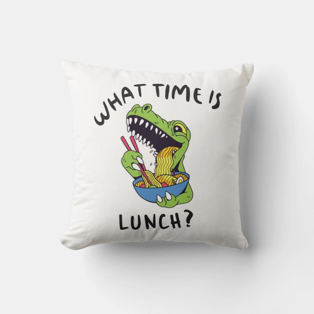 Hoe laat is de lunch kussen (Voorkant)
