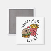 Hoe laat is de lunch? magneet (Voorkant / Achterkant)