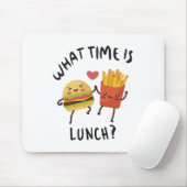 Hoe laat is de lunch? muismat (Met muis)