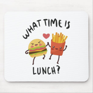 Hoe laat is de lunch? muismat