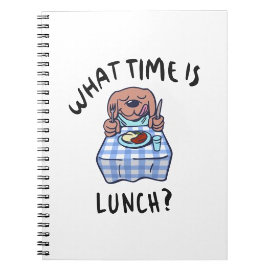 Hoe laat is de lunch? notitieboek (Voorkant)